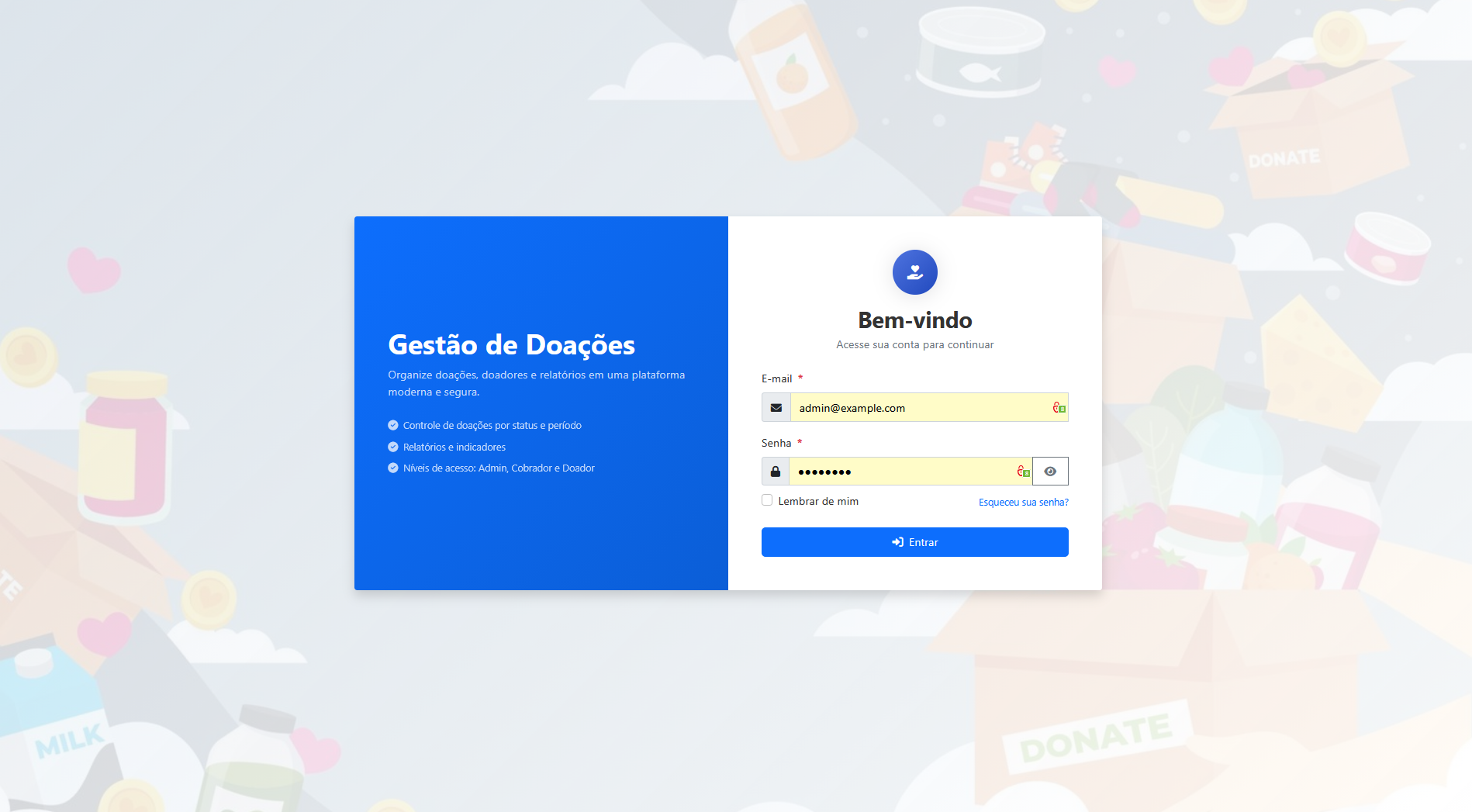 Gestão de Doações & Doadores para ONGs